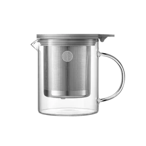 BUYDEEM 500ml Glass Tea Infuser Pot with Strainer - 304 Stainless Steel, Heat-Resistant, Loose Leaf Tea Maker for Home & Office, Model CD2001