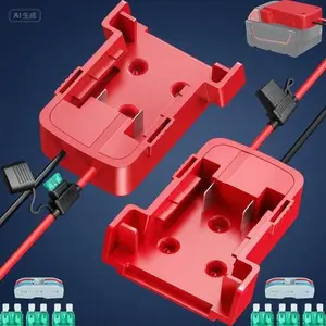 High-Capacity Battery Adapter Kit for DIY Power Conversion - 18V Drill Battery Connector with 30A Fuses & 12AWG Wire - Universal Power Wheels & RC Car Upgrade - Safe & Durable Conversion Solution - Reusable Electrical Connector Set