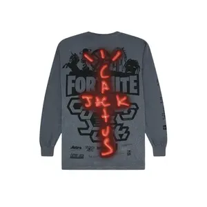 Travis Scott Back Bling L/S Tee Washed Grey (men) by StockX