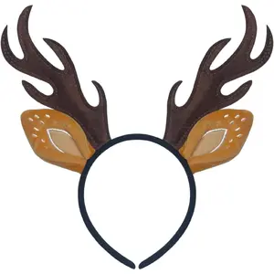 Reindeer Antlers Headband - Reindeer Ears for Christmas Party Favor - Antler Headband Costume Christmas Headbands for Women - Halloween Party Cosplay