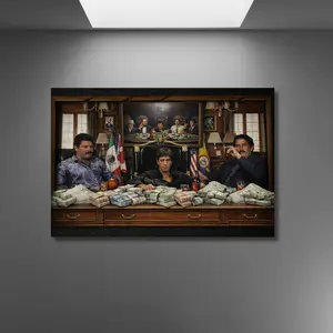 Underground Crime Power Poster, Money and Power Movie Inspired Wall Art, Gangster Style Decor Print