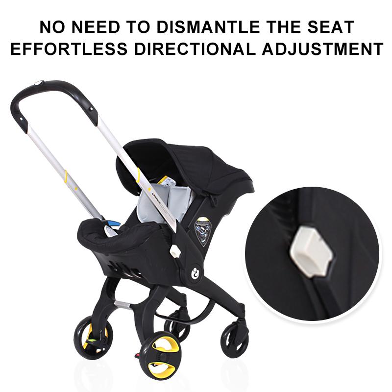 (No Base)Baby Stroller with Free Bag ,Newborn Stroller,Foldable Stroller Legs,Equipped with Chest Clip,One-Click Contraction Function,Alloy Metal Material,4-wheel Travel Toddler Stroller