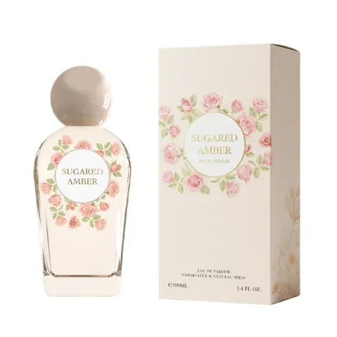 Sugared Amber, Women Perfume, Eau De Parfum (3.4 Fl Oz / 100ml) with vanilla orchid​, whipped amber​, Long Lasting and Luxury Fragrance, Made in USA