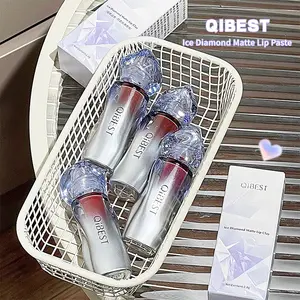 Ice Diamond Matte Lip Mud Balm Makeup for Natural Look, Long-Lasting Color, Easy Application, Enhances Complexion