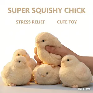 Super Soft Chick Squishy Stress Relief Fidget Toy for Kids & Adults Slow Rising Squeeze Toy Ideal for Holidays Birthdays Easter Halloween Christmas Party Gifts
