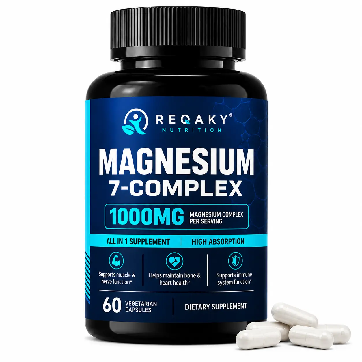 High Potency Magnesium  Complex with Zinc - Daily Supplement for Evening Calm, Sleep & Muscle Relaxation - 3rd Party Tested Tablets magnesium complex