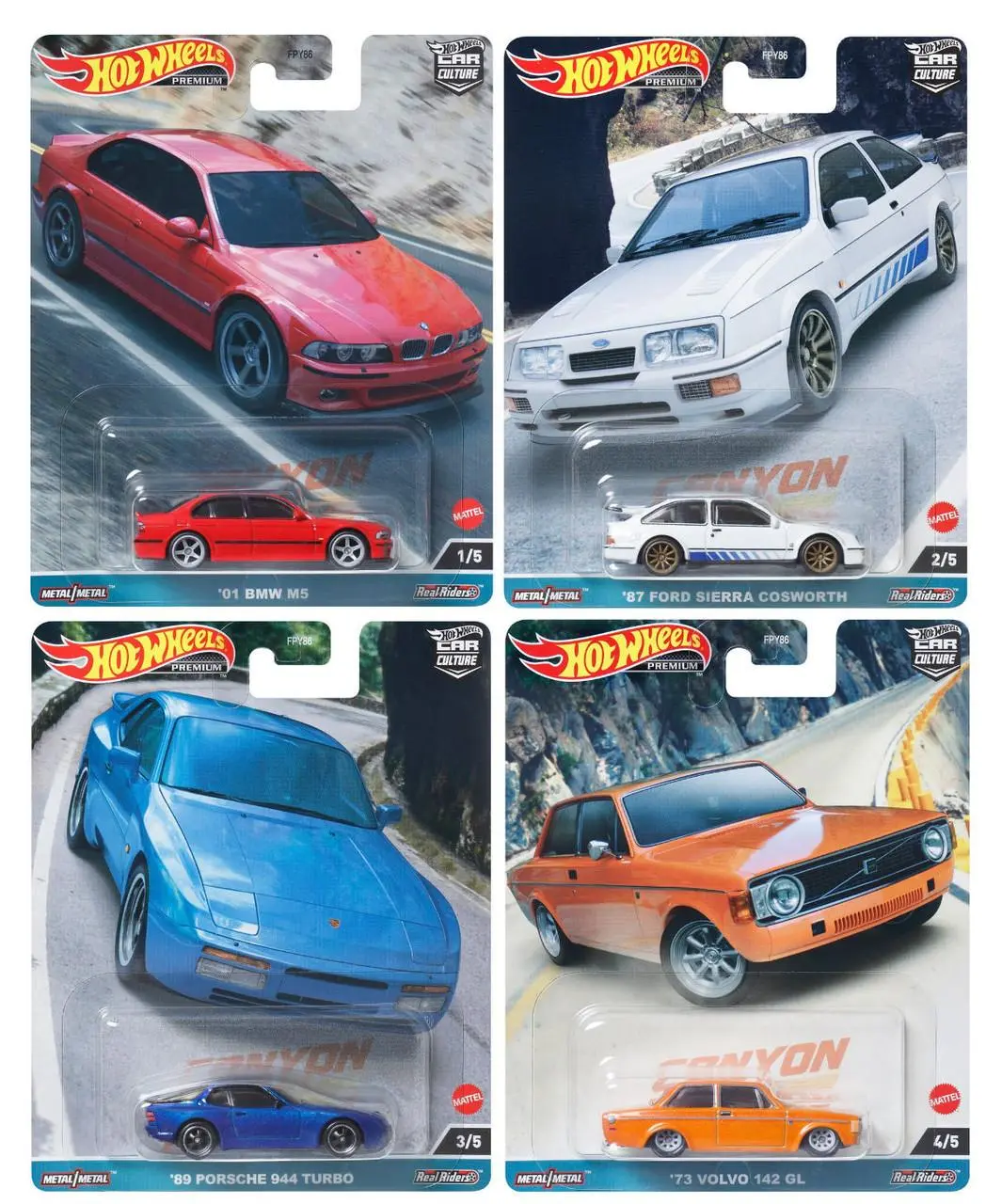 Hot Wheels Car Culture 2023 Canyon Warriors Bundle of 4 FPY86-959C