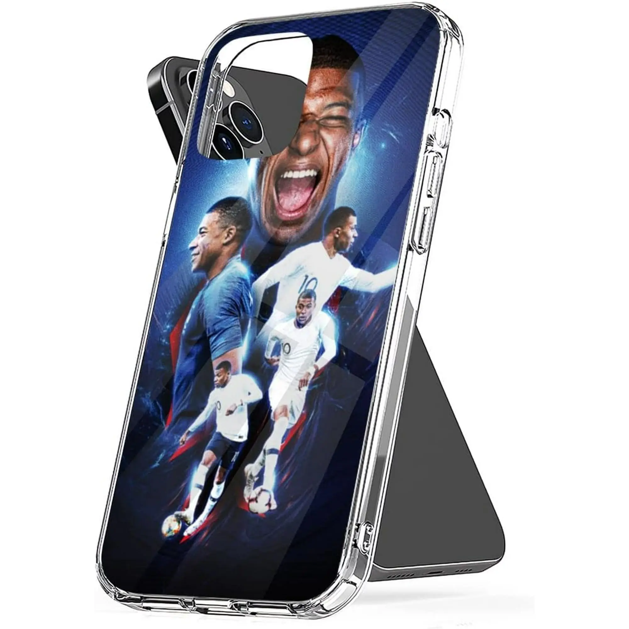 Phone Case Mbappe TPU Paris Waterproof Soccer Accesories Scratch Compatible with iPhone SE 7 8 X XR 11 12 13 14 15 16 Plus Mini Pro Max Samsung Galaxy Note S9 S10 S20 S21 Ultra Plus Protection Protective