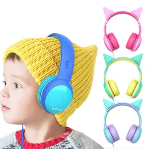 gorsun Children's Foldable Headphones - Adjustable Headband + Detachable Ear Cups, 85dB Volume Limitation, Stereo Foldable Design, Hearing Protection for Development, Ideal for Children's Gifts, Holiday Presents
