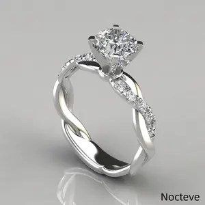 Ladies Dual-Tone Square Lab-Glow Synthetic CZ Alloy Promise Finger Band, Rose Golden-Coated Single Stone Bridal Accessory Wedding Ceremony & Sweet Anniversary Tiny Feminine Commitment Memorabilia Gifts
