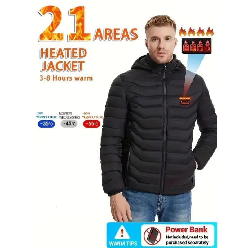 USB Powered Smart Heating Jacket Warm And Constant Temperature Electric Heating Jacket Suitable For Men And Women Zippered Hooded Style For Winter Daily Wear Office Commutes Coffee Runs Weekend Errands USB Powered Smart Heating Jacket Warm And Constant Temperature Electric Heating Jacket Suitable For Men And Women Zippered Hooded Style For Winter Daily Wear Office Commutes Coffee Runs Weekend Errands