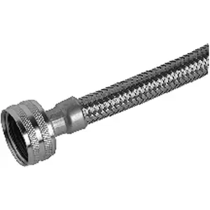 212 MAIN Stainless Steel Water Supply Washing Machine Connector with Brass Nuts, 0.75 in x 0.75 in x 72 in (0.75x72 in)