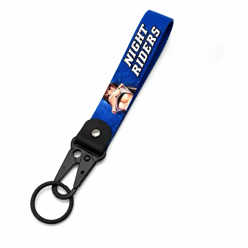 Night riders anime car club jdm car automotive keychain for Summer, Anti-lost Wristband Keychain, Universal Portable Car Keychain for Men & Women, Auto Key Decoration, Keychain Lanyard, Car Accessories, Wristlet Strap Key, Car Key