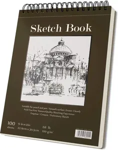 9" x 12" Sketch Book, Top Spiral Bound Sketch Pad, 100 Sheets 68lb/100gsm Acid-Free Drawing Paper, Art Sketchbook for Drawing Pad for  Artists & Beginners Professional Art Supplies for Adults