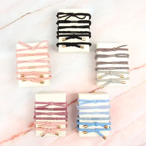 Assorted Ribbon Ponytail Ties – Cute Stretch Hair Bands for All-Day Hold (Pack of Stylish Colors)