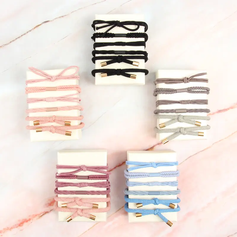 Assorted Ribbon Ponytail Ties – Cute Stretch Hair Bands for All-Day Hold (Pack of Stylish Colors)