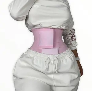 Women's Waist Trainer Belt - Tummy Control Body Shapewear, Back Support, Breathable Neoprene Mesh, Adjustable Compression for Postpartum & Fitness, Pink, Minimalist & Stretchy Fabric, Smooth Tummy Flab & Love Handles Pregnancy Womenswear - Style