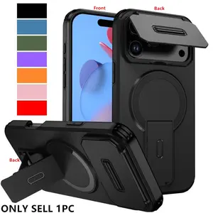 Luxury Shockproof Heavy Hard Case with Stand for iPhone 17 16 15 14 13 12 Pro Max