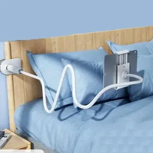 360 Adjustable Gooseneck Phone Holder Stand, Lazy Arm Clamp Mount Cellphone Holder for 4.0~10" Devices, iPhone, iPad, Samsung Galaxy Tabs, Switch, 1 Count
