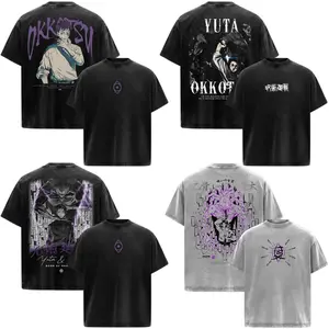 Yuta Okkotsu Jujutsu Kaisen JJK Anime Manga Acid Washed 230GSM Heavyweight Cotton T Shirt Collection - Size S to 3XL - Unisex Vintage Streetwear Oversized Crewneck Merch - Gift for Anime Fans