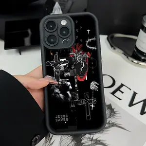 Faith in Jesus design Pattern Case for iPhone 16 15 14 Pro Max 13 12 11 XR XS E Plus Shockproof Non Slip Military-Grade Protection Silicone Smartphone Cover Gift For Girls and Women