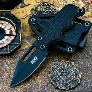 Compact Portable Outdoor Straight Knife with Sheath, 5Cr15MoV Steel Blade, Nylon Fiber Handle, Multi-Functional Pocket Tool for Outdoor Camping and Fishing, Portable Pocket Knife for Hiking, Camping Gear, Camping Fishing Tools