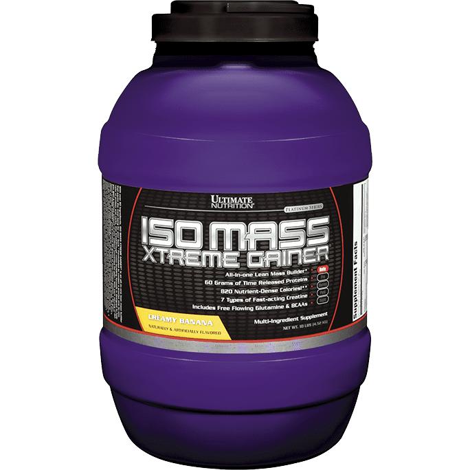 Ultimate Nutrition ISO MASS XTREME GAINER® - Chocolate Milk Flavor, 16:13 Carbohydrate to Protein Ratio, 66g Protein, 7 Flavors, 80 Servings