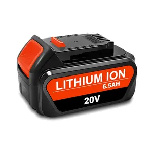 20V Max 6.5Ah Extend Capacity Battery for Dewalt 20V Max XR Battery 6Ah 5Ah 4Ah Battery DCB206 DCB205Y DCB204 DCB200 20 Volts Max Lithium Ion Battery