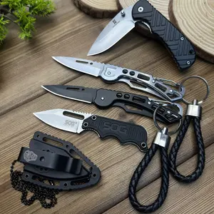 Portable folding pocket knife, multi-functional for camping, fishing, hiking