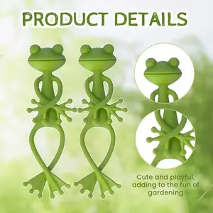 Cute Frog Design Plant Climbing Fixture Clip, 2 Counts Multifunctional Plant Vine Traction Garden Treasure, Plant Care & Support Supplies