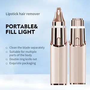 Eyebrow-Facial Hair Remover Women: Portable 2 in 1 Electric Shaver and Facial Trimmer - Rechargeable Eyebrow Lips Body Facial Razor Comfort