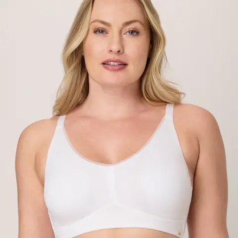 Bali Cotton Collection Wireless Bra Women's Comfortable Fit Everyday Support Breathable Df8130