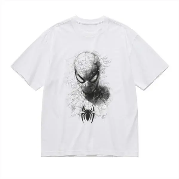 Marvel Spider-Man T Shirt Premium Cotton Crewneck Short Sleeve Graphic Tee With Bold Spider Pattern And Web Design Streetwear Essential, Tops, Shortsleeve, Casual