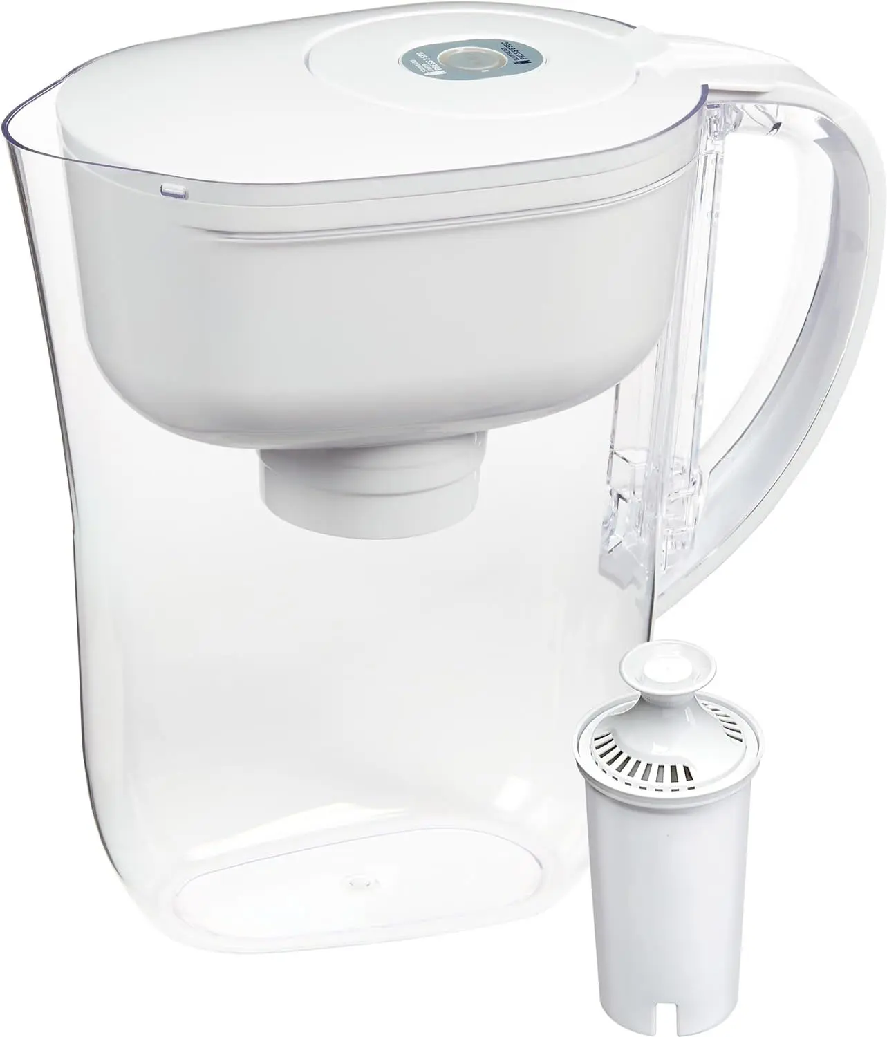 [Limited time deal] Water Filter Pitcher with Smart Light Filter Change Indicator, ncludes 1 Filter, Small - 6-Cup Capacity, White
