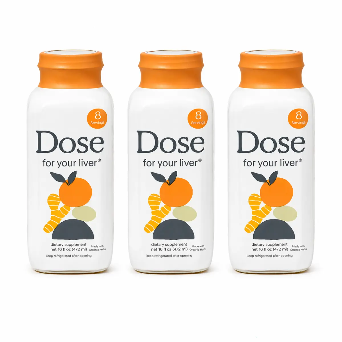 Daily Liver Detox Herbal Wellness Drink, 16 fl oz Liquid Supplement, Milk Thistle, Dandelion, Turmeric & Ginger, Liver Support Formula, Vegan, Gluten-Free, Sugar-Free, Non-GMO