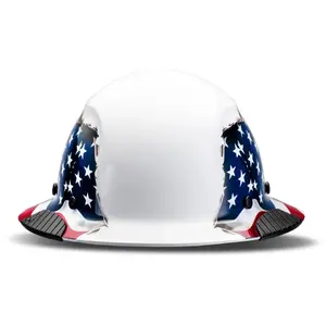 HDF-24AF DAX AMERICAN FLAG FULL BRIM HARD HAT with Patriotic Design for Safety and Style