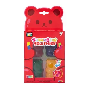 Viral Scented Sugar Bear Squishy 4-Piece Classic Novelty Slime Fidget Toy - New Needohs Easter Bundle, Sensory Stuff, Easter Gifts for Kids, RMS 5 Below Kids Toy