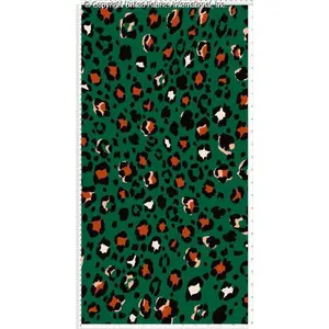 Crepe Techno Printed Jaya, Stretch Leopard Print Knit Fabric by Yard, Prom Dress Fabric