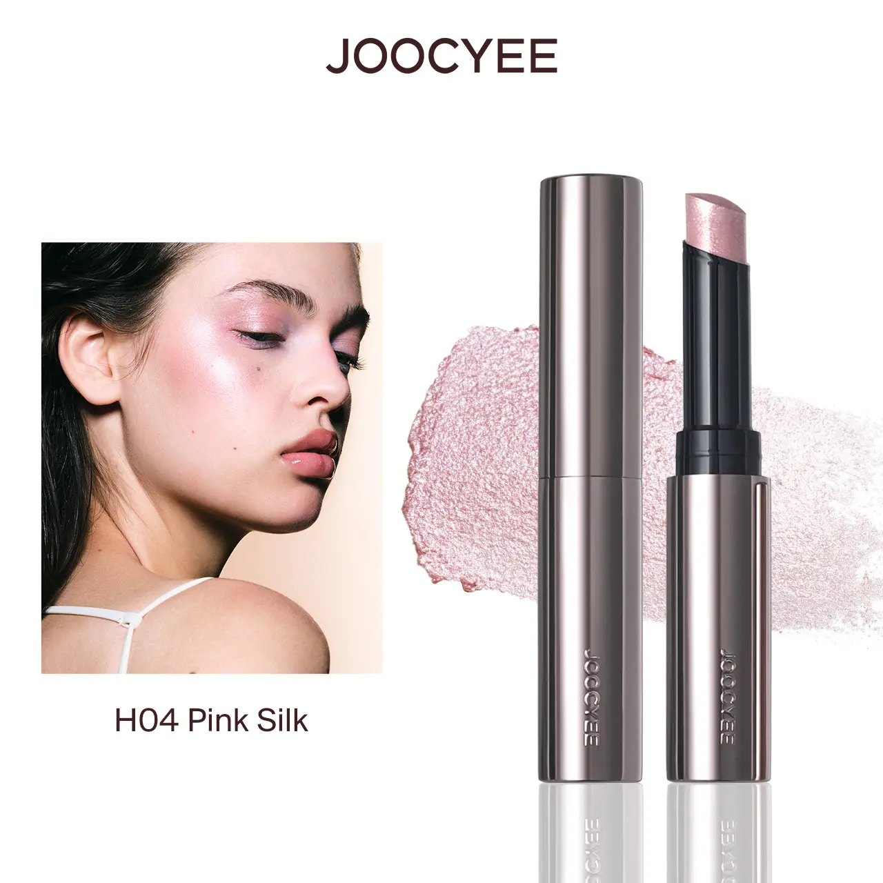 JOOCYEE Jelly Highlighter Stick, Long-Lasting & Transfer-Proof Makeup with a Dewy Shimmer Finish for Face and Body, For Normal Skin, 2g, Water Resistant, Face & Body, Cosmetic, Luminous, Lightweight campingessentials, High Water Content, Dewy Finish, Tran