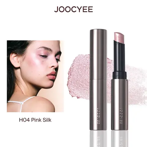 JOOCYEE Jelly Highlighter Stick, Long-Lasting & Transfer-Proof Makeup with Dewy Shimmer Finish for Face & Body, Lightweight, Water-Resistant, Luminous Glow, 2g, Daily Makeup, Party Makeup, Travel-Friendly, Perfect for Fall & Winter