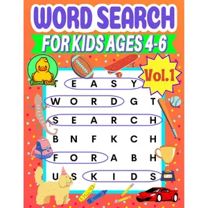 Word Search for Kids Ages 4-6 Vol1 by Round Duck: 101 Word Search Games for Kids Ages 4, 5, 6 Years Old Pre K, Kindergarten to 1st Grade Learn the ... Spelling, Vocabulary and Reading Skills Paperback – July 10, 2022