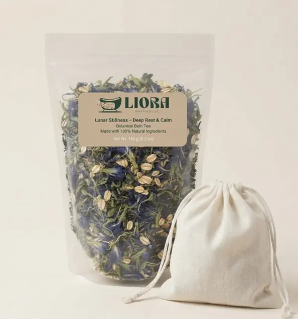 LIORA Botanical Bath Tea – Natural Bath Soak for Sensitive Skin | Oatmeal & Epsom Salt Self Care Ritual