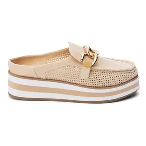 COCONUTS by Matisse Womens Minnieplatform Mule Loafers Casual - Beige