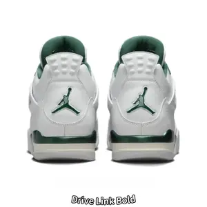 Classic Court Shoes – White Base with Green Accents, Chunky Sole Design & Wing Eyelets, Unisex Vintage Streetwear Trainers Perfect for Urban & Gym Wear
