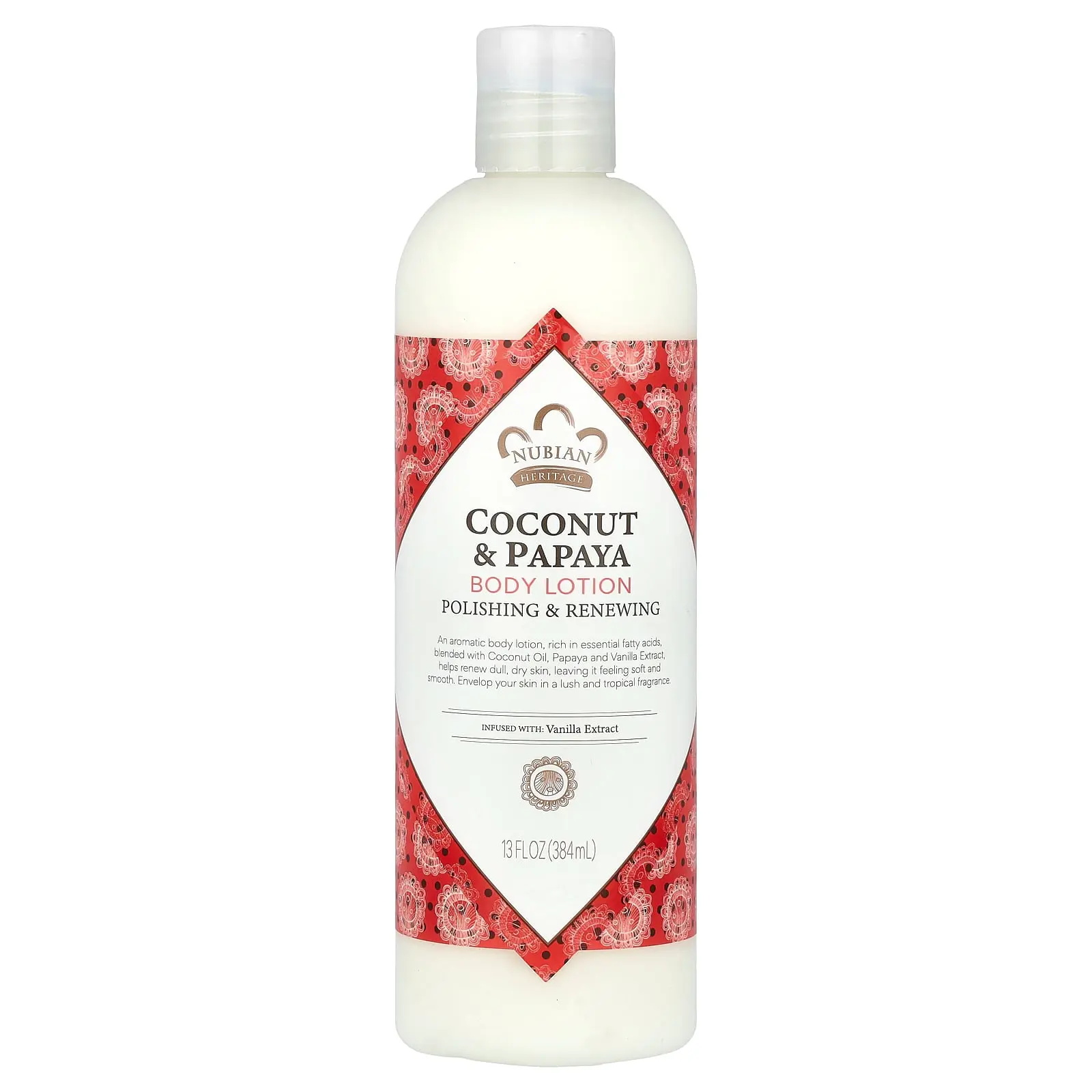 Nubian Heritage Body Lotion, Coconut & Papaya, 13 fl oz (384 ml) Nubian Heritage Body Lotion, Coconut & Papaya, 13 fl oz (384 ml)