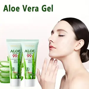 2pcs Aloe Vera Gel for Light Beige, Hair & Body - Travel Size 50g/1.76oz Each, Cooling Plant Extracts, Deep Hydration, Non-Greasy & Fast Absorbing, Hypoallergenic for All Light Beige Types, Dry Light Beige Care, Face Mask, Hair Moisturizers