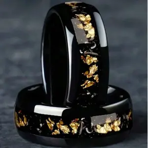 Make a bold statement with this 8mm vintage-style men’s ring, crafted from stainless steel with striking abalone shell and imitation meteorite inlays. Elegant and unique, it's perfect for daily wear, parties, or as an engagement band.