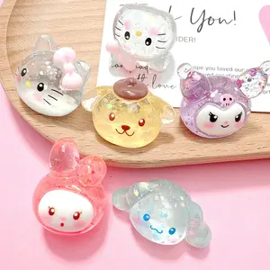 Night Glow Resin Accessories, Cute Three-Headed DIY Hair Tie Clips, Cream Glue Phone Case Charm Pendant, Adorable Jewelry Decoration