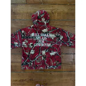 RED CAMO "Will Shake My Ass For Cowboys" Hoodie