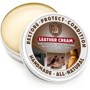Care 8 oz Cream  Cleaner and Conditioner   Boots  Maintenance Cream  Conditioner Shoe Polish,  Couch, Furniture, Purses, , Saddle